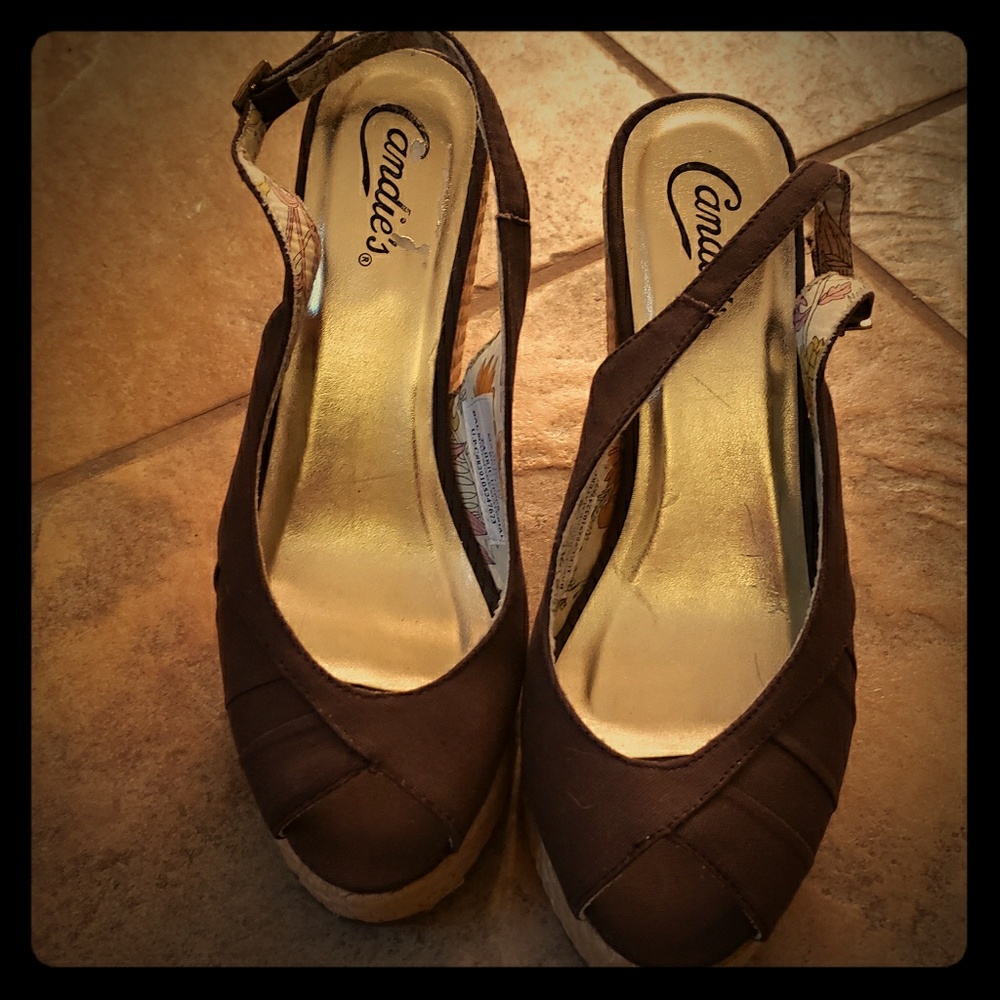 Candies Peep Toe Wedge/Heels